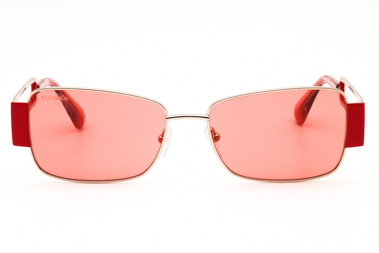 MAX & CO MO0070 sunglasses in Shiny Rose Gold / Bordeaux — view 2